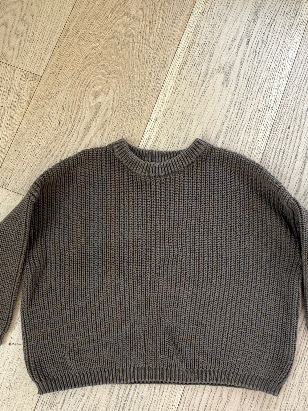 Knit kids Brown Ribbed Crewneck Sweater